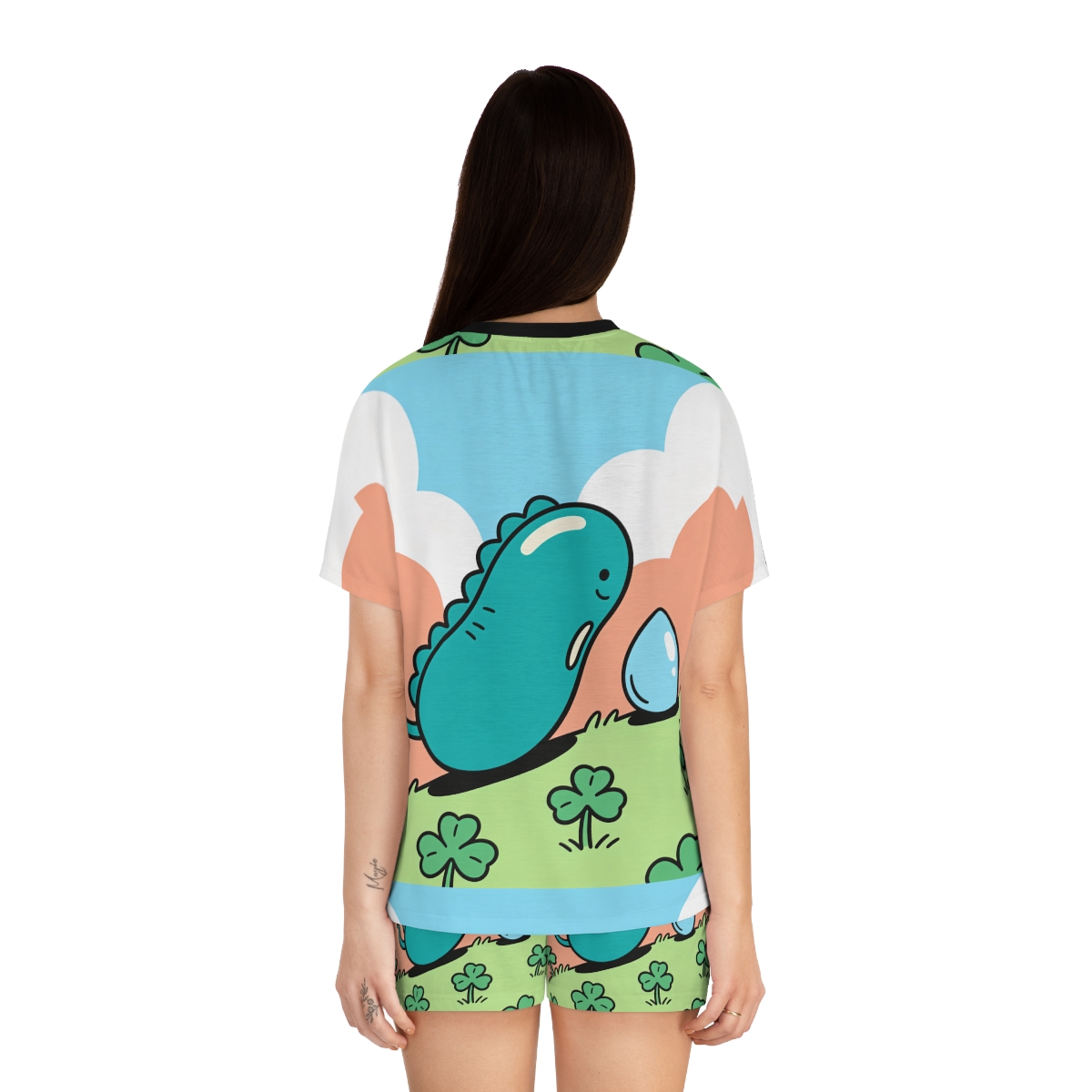 HD Dewdrop Dreamer Women’s Short Pajama Set, other view.