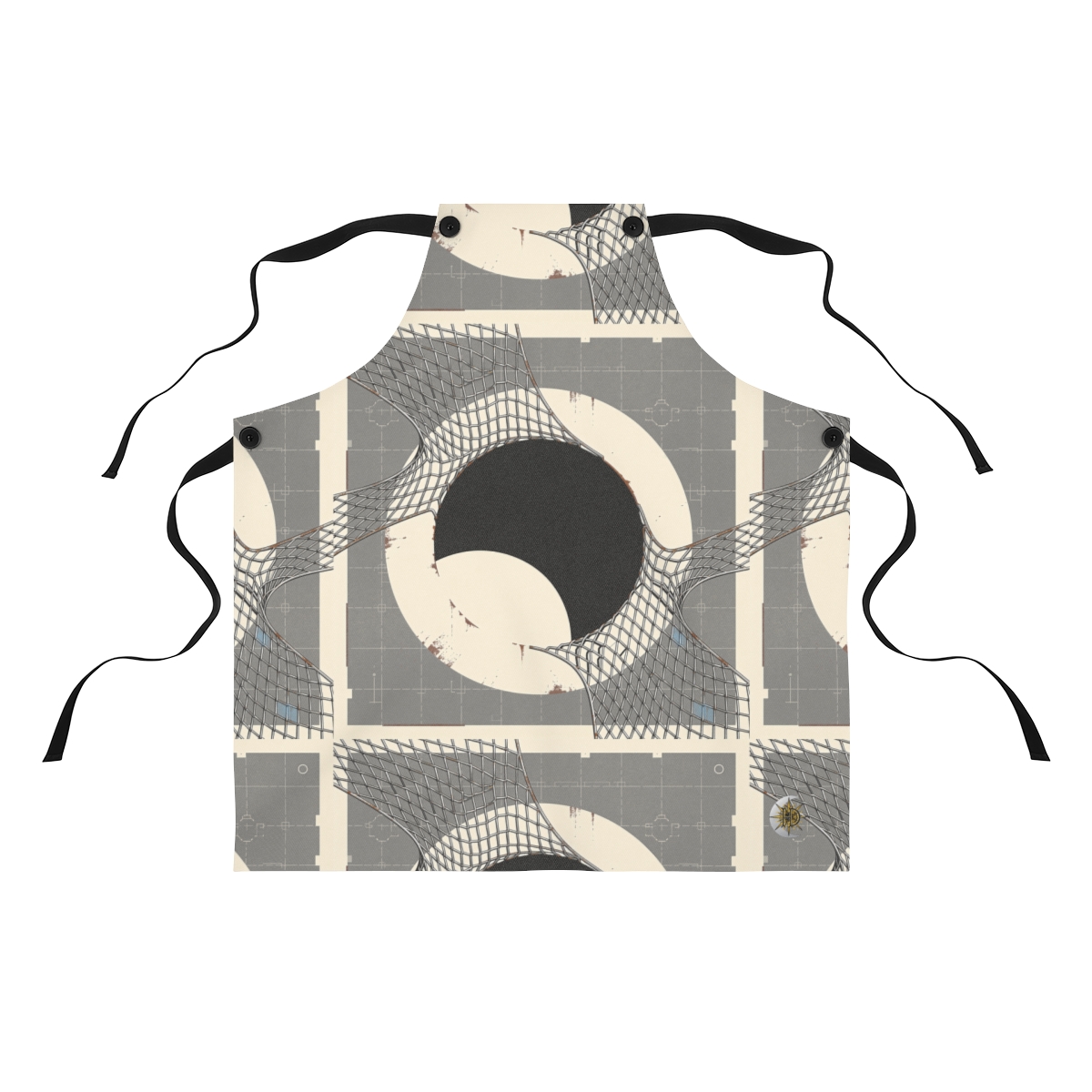 HD Silver Mesh Eclipse Polyester Kitchen Apron