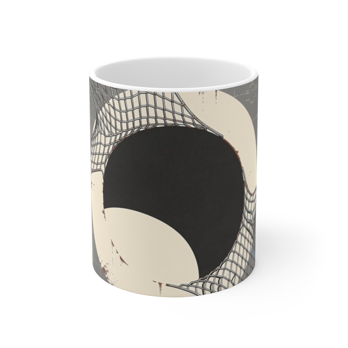 HD Silver Mesh Eclipse Ceramic Mug 11oz