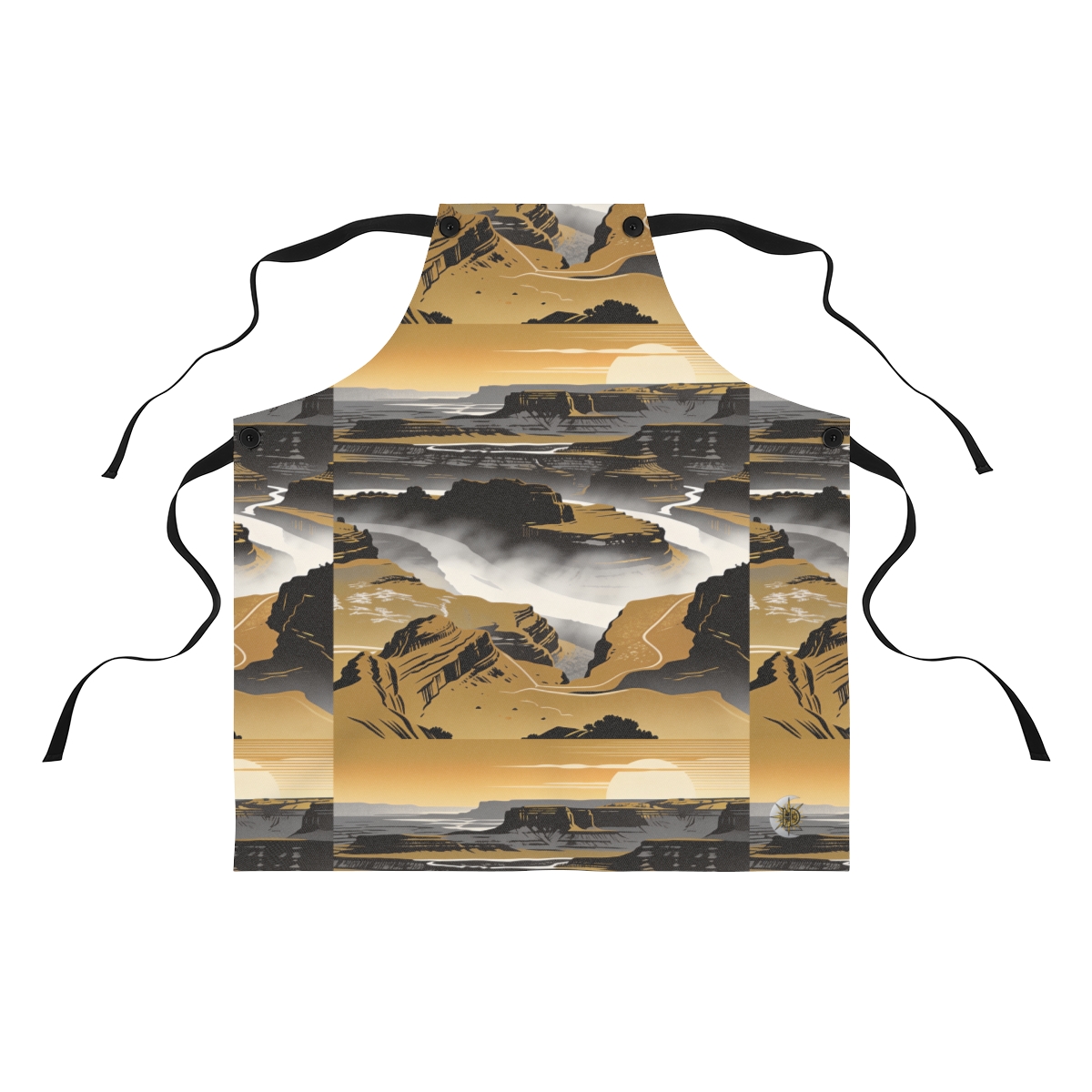 HD Golden Canyon Mist Polyester Kitchen Apron