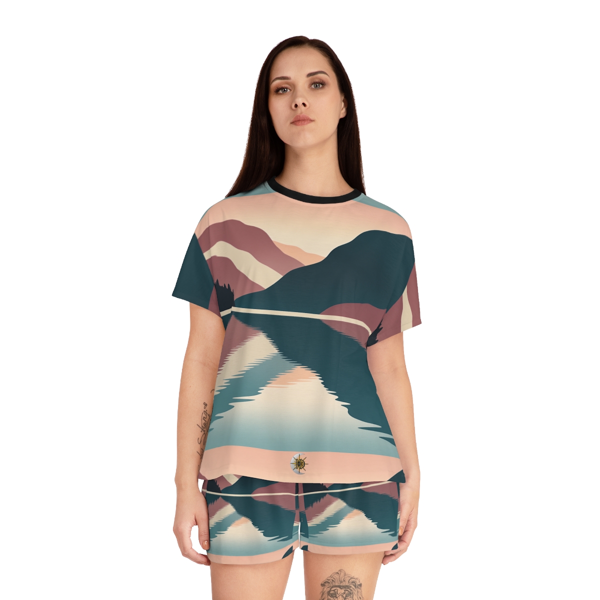 HD Rosewater Valley Women’s Short Pajama Set, other view.