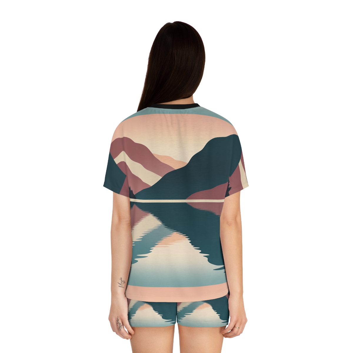 HD Rosewater Valley Women’s Short Pajama Set, other view.