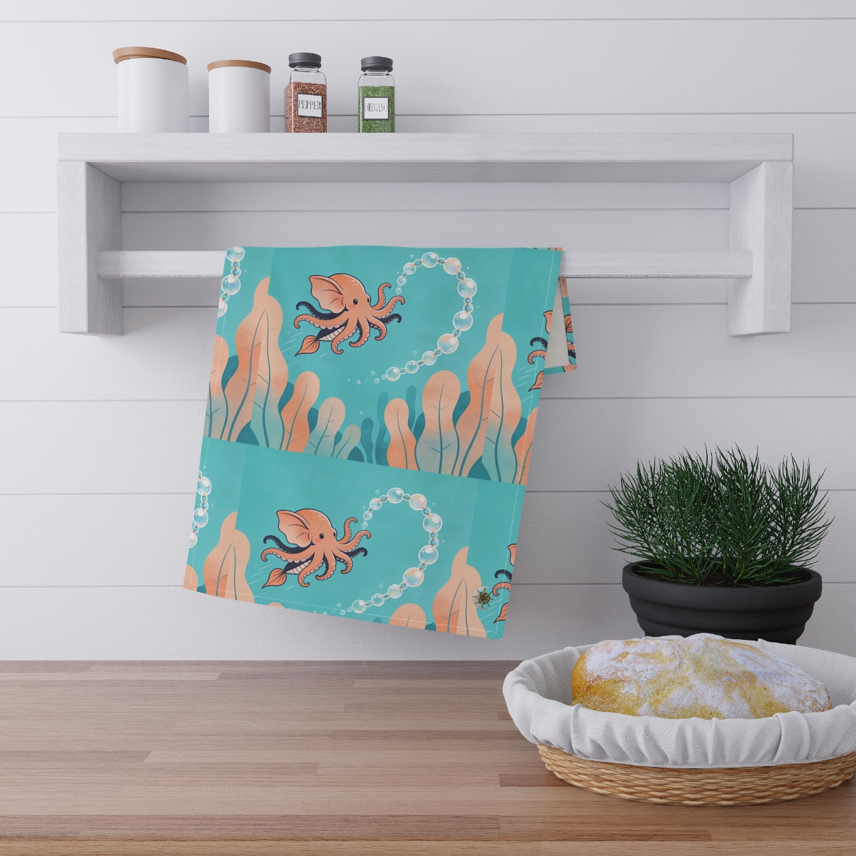 HD Bubbleloop Seafriend 100% Cotton Twill Tea Towel