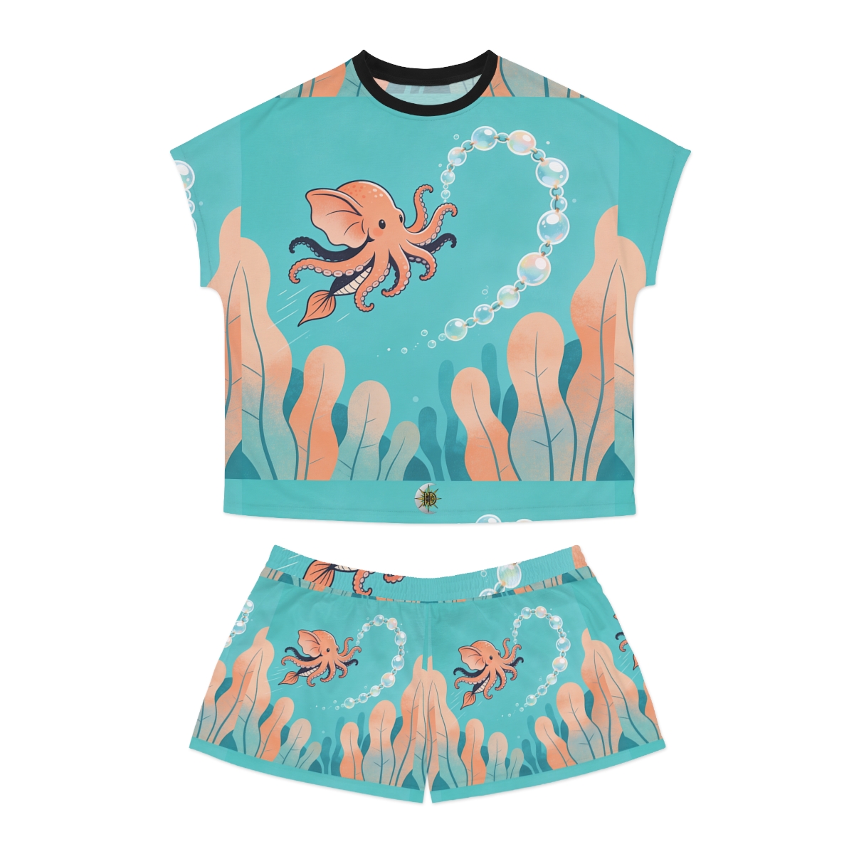 HD Bubbleloop Seafriend Women’s Short Pajama Set