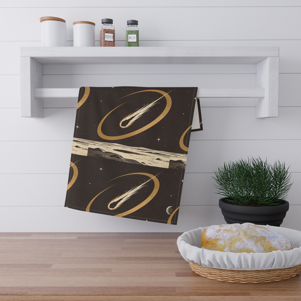 HD Golden Meteor Arc 100% Cotton Twill Tea Towel