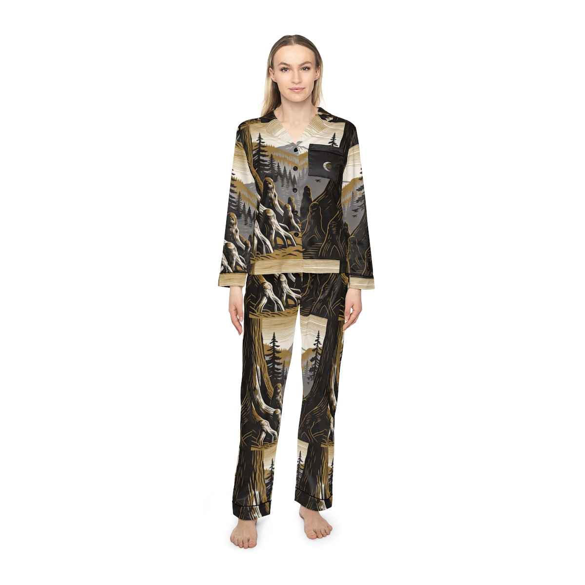 HD Cedarroot Vista Women’s Satin Pajama Set, other view.