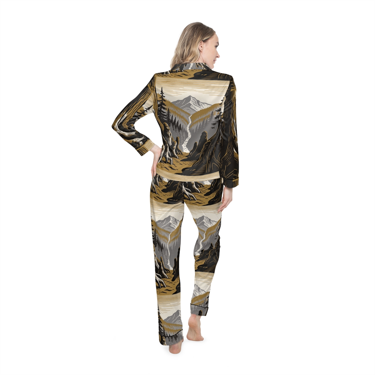 HD Cedarroot Vista Women’s Satin Pajama Set, other view.