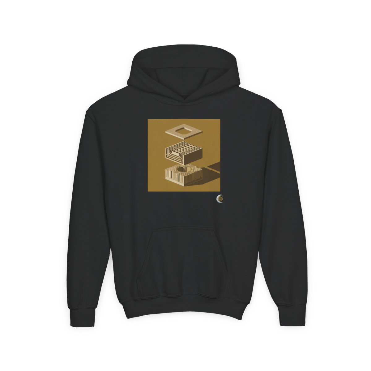 HD Ochre Lattice Youth Pullover Hoodie