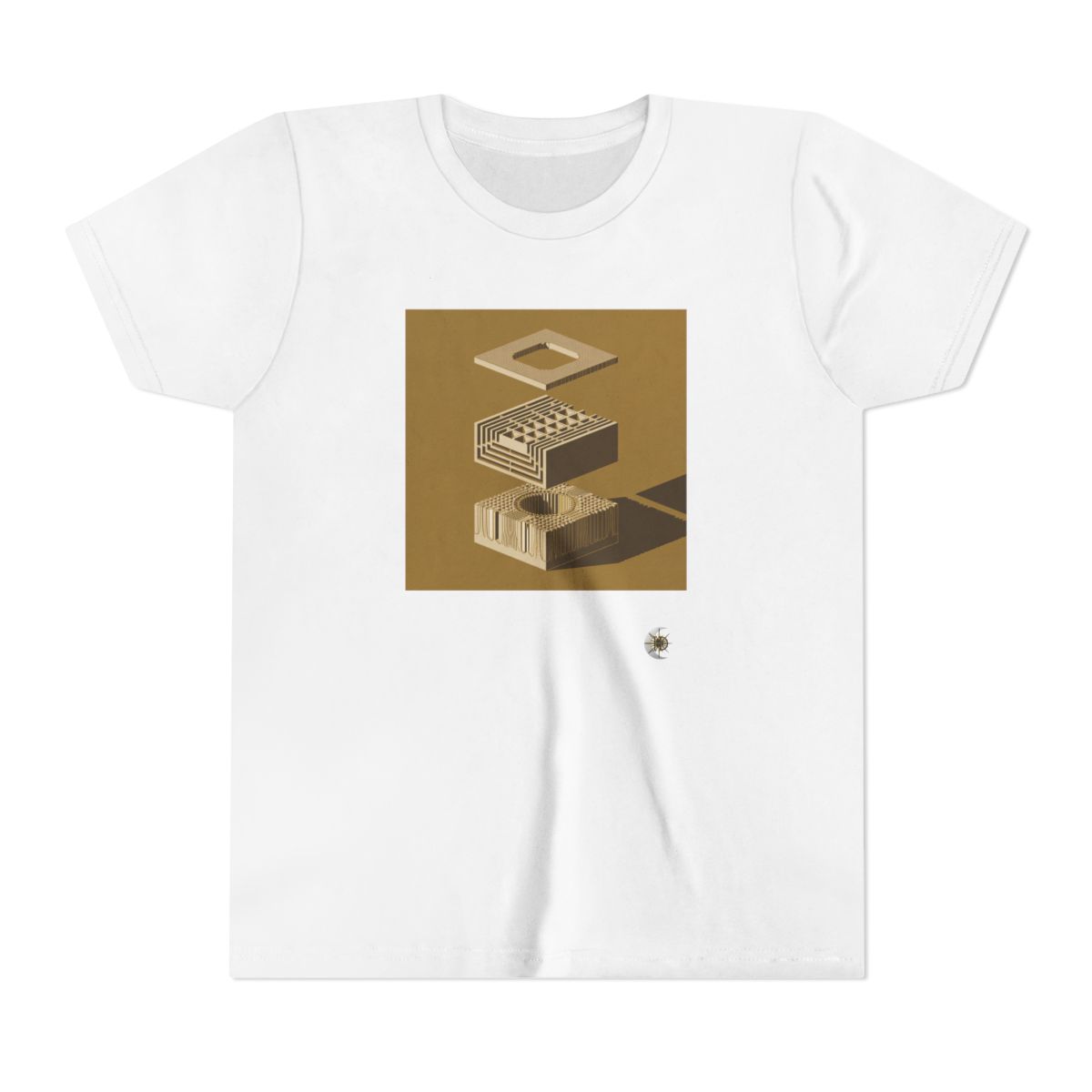 HD Ochre Lattice Youth Short Sleeve Tee
