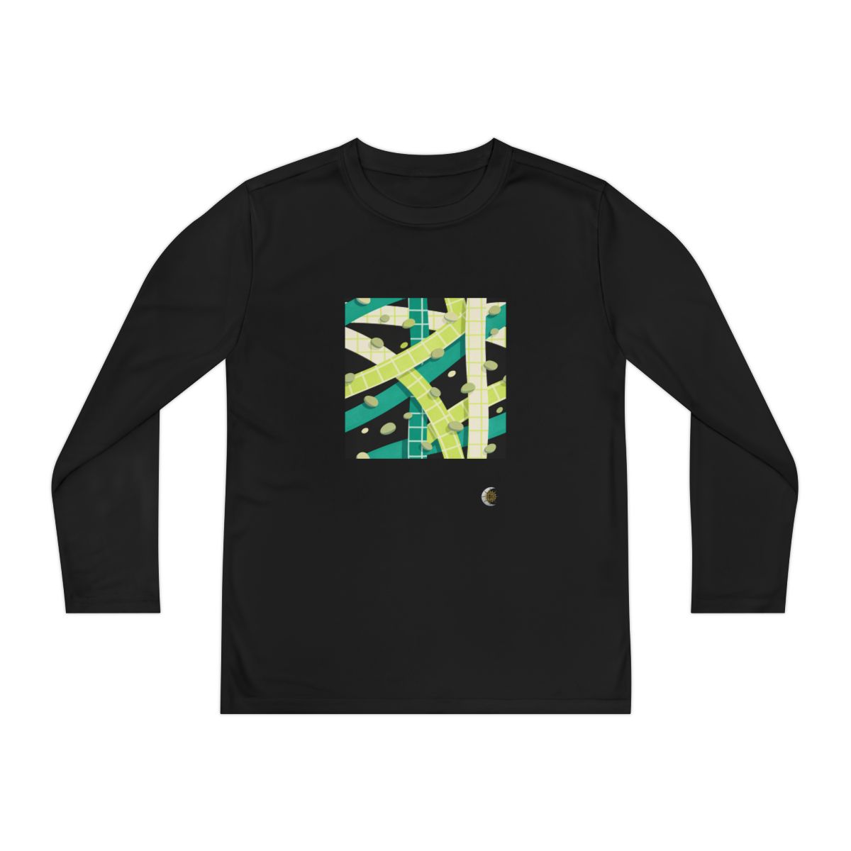 HD Teal Grid Youth Long Sleeve Competitor Tee