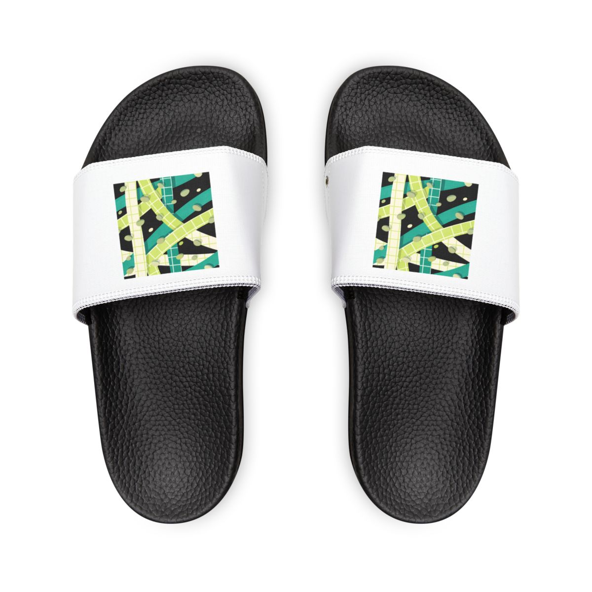 HD Teal Grid Youth Removable-Strap Sandals