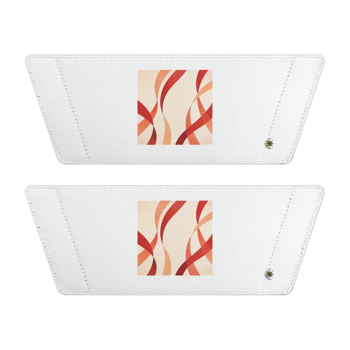 Front of both removable straps with HD Rust Ribbons artwork and separate HD marks