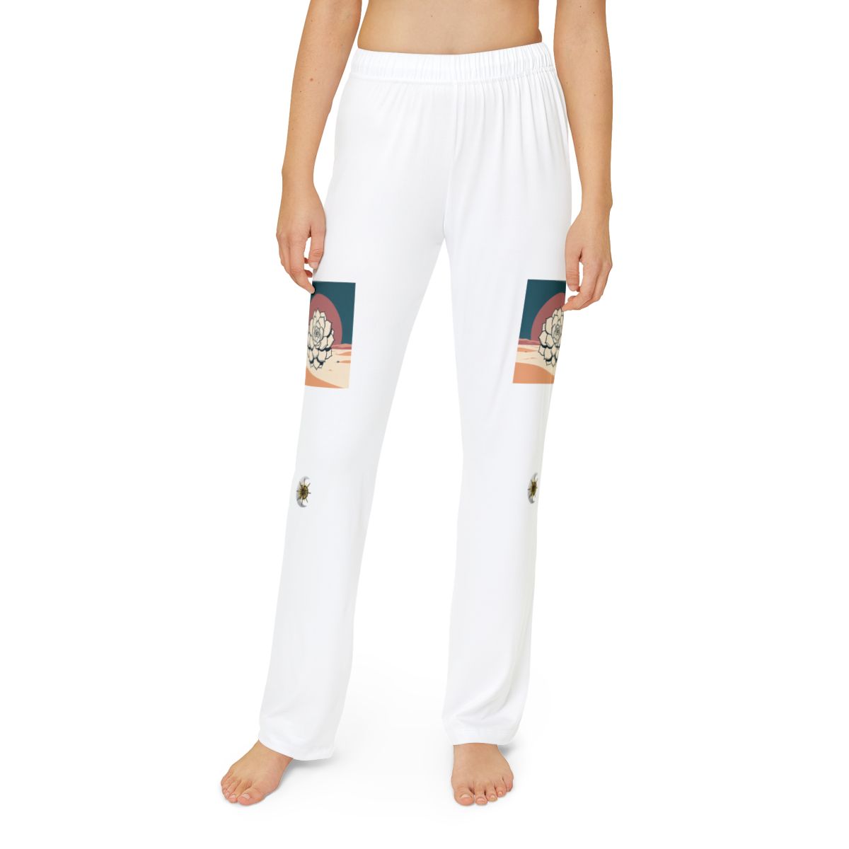 HD Desert Rosette kids lounge pants shown worn from the front