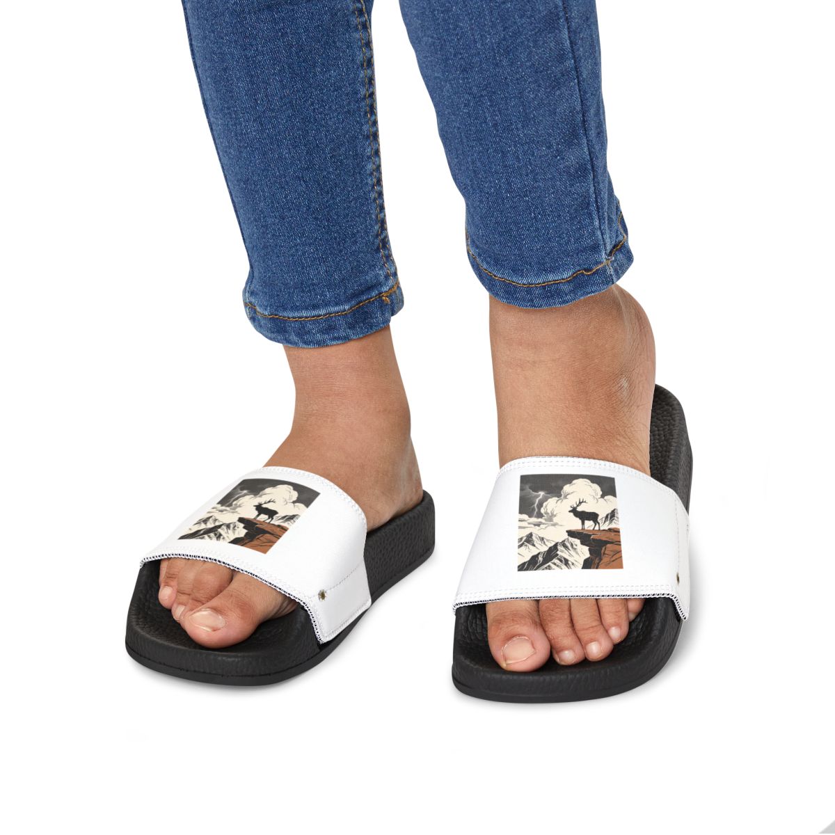 HD Ridge Elk youth sandals shown worn