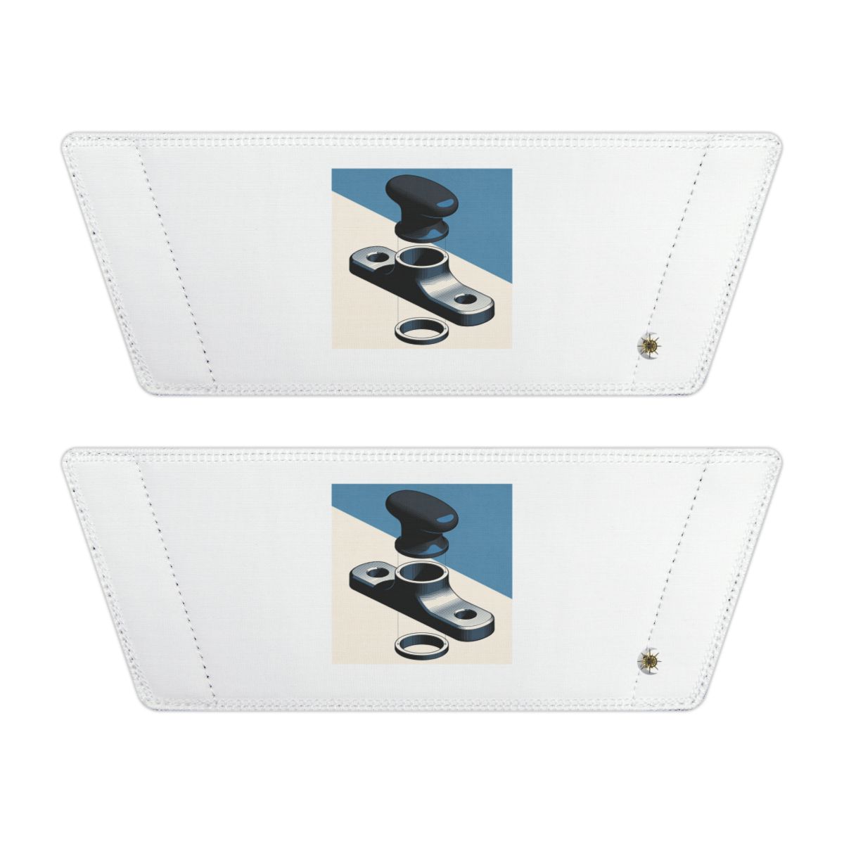 Front of both removable straps with HD Workshop Forms artwork and separate HD marks