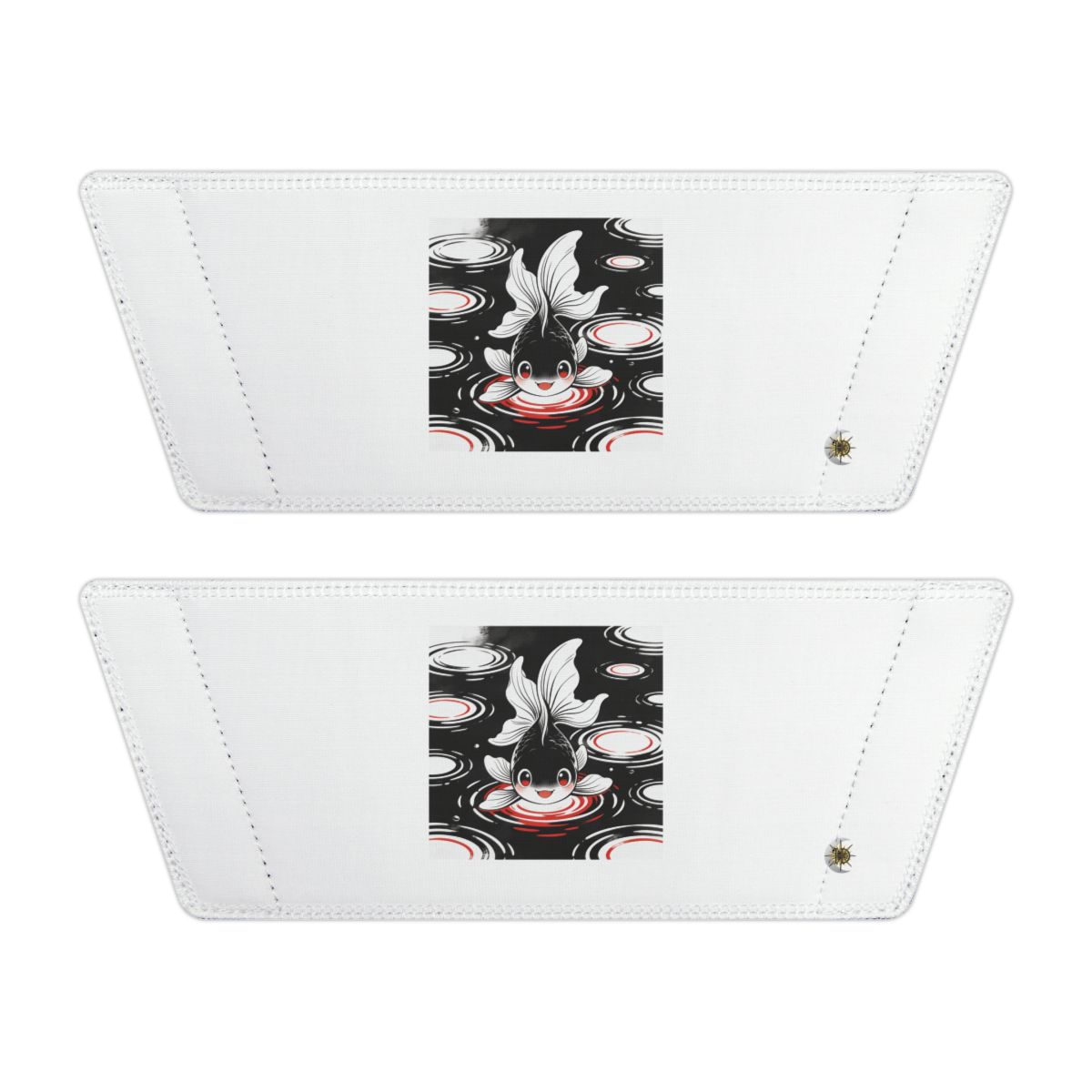 Front of both removable straps with HD Ripplefin Friend artwork and separate HD marks