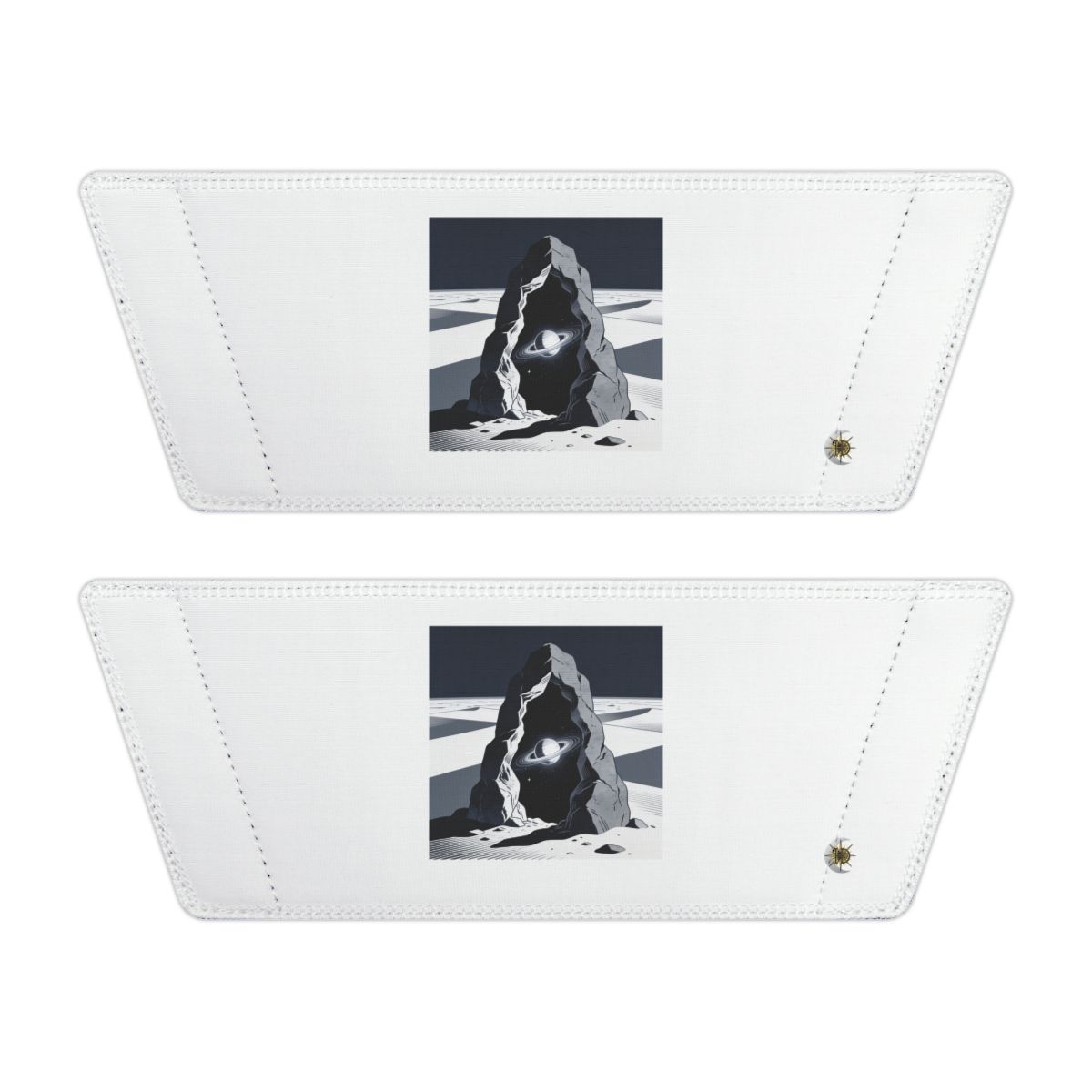 Front of both removable straps with HD Celestial Gateway artwork and separate HD marks