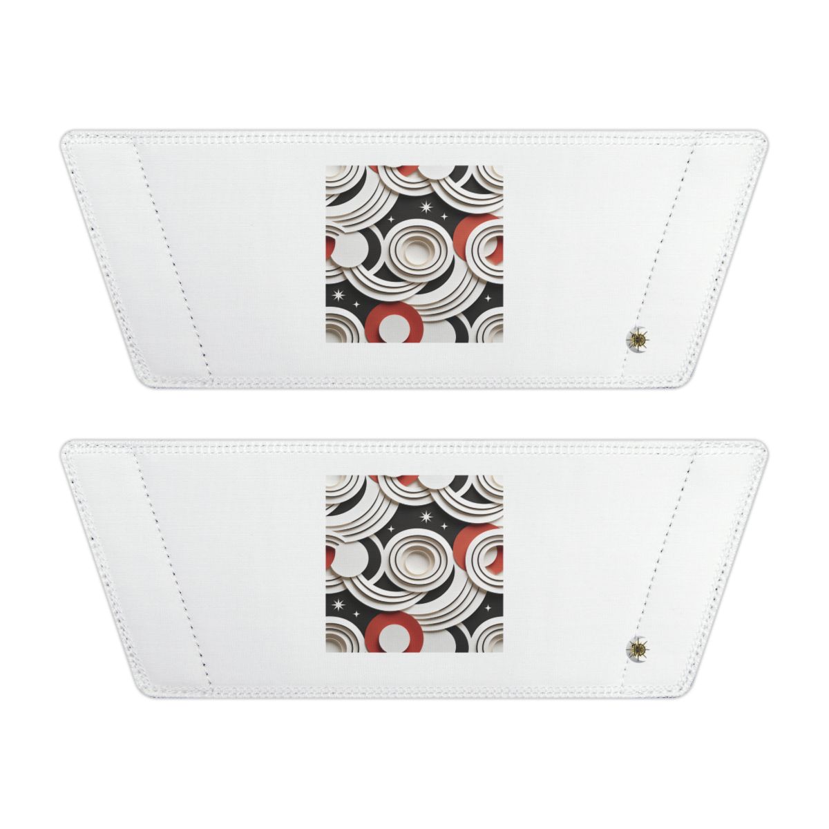 Front of both removable straps with HD Paper Orbit artwork and separate HD marks