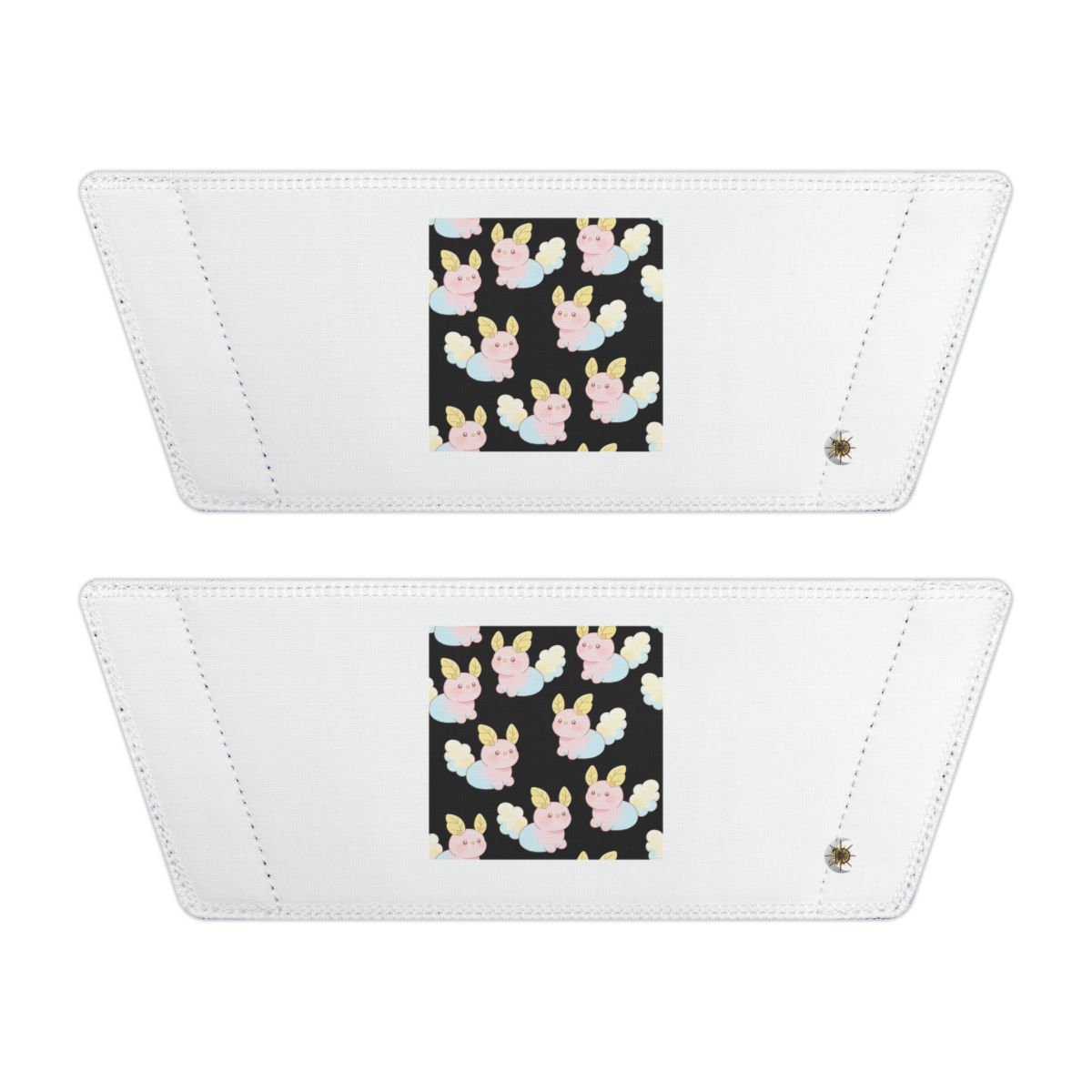 Front of both removable straps with HD Pastel Leafpuffs artwork and separate HD marks
