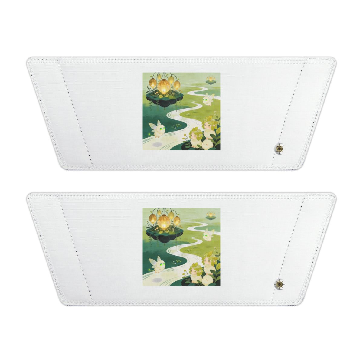 Front of both removable straps with HD Lanternstream Friends artwork and separate HD marks