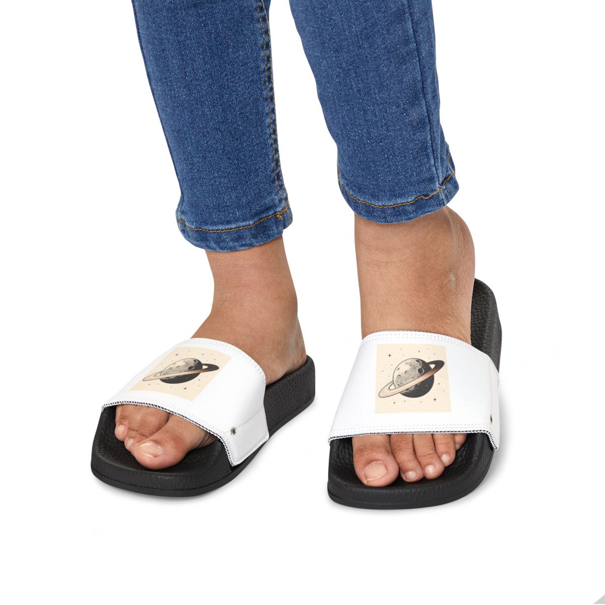 HD Copper Ringworld youth sandals shown worn