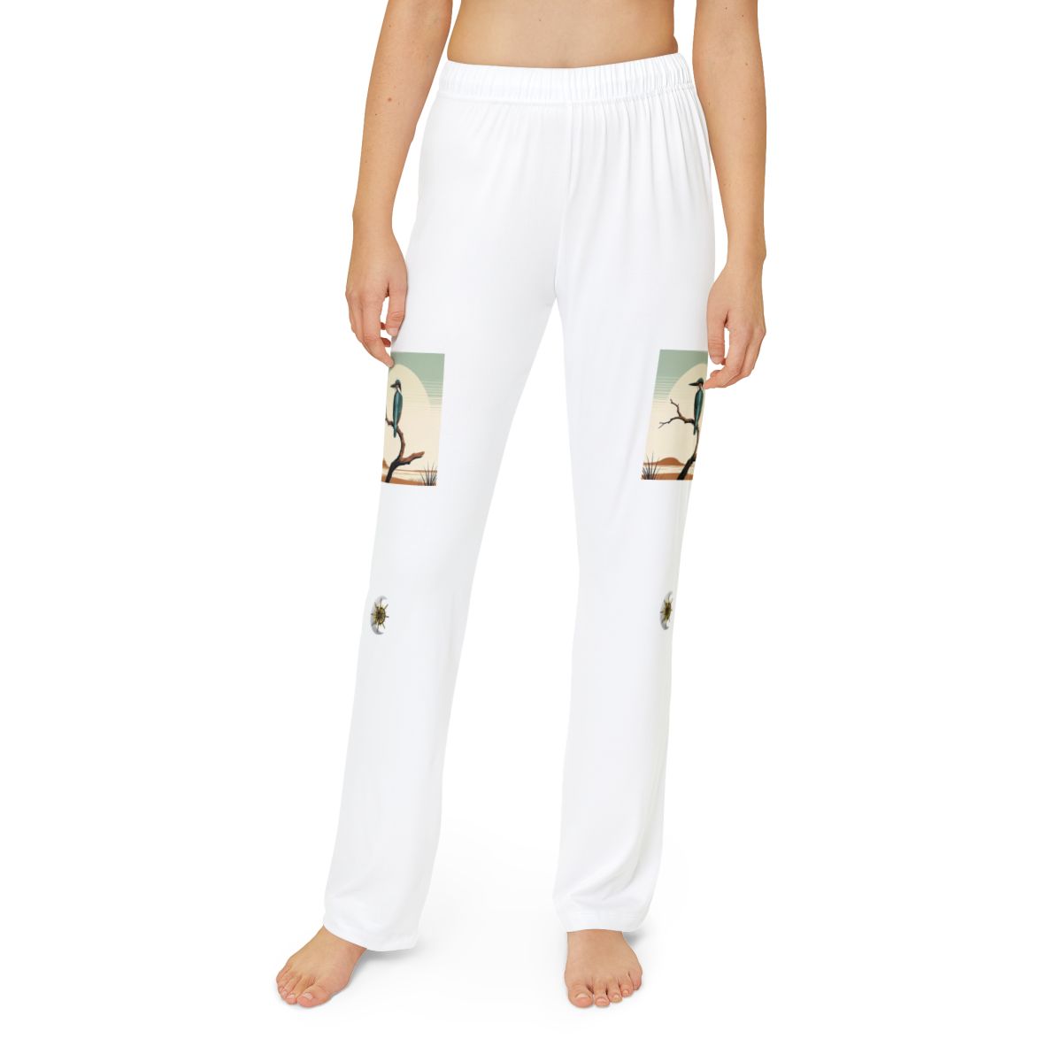 HD Stillwater Kingfisher kids lounge pants shown worn from the front