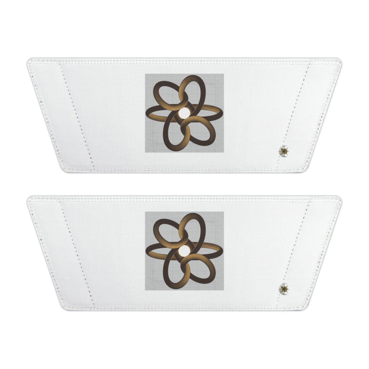 Front of both removable straps with HD Copper Ribbon Orbit artwork and separate HD marks
