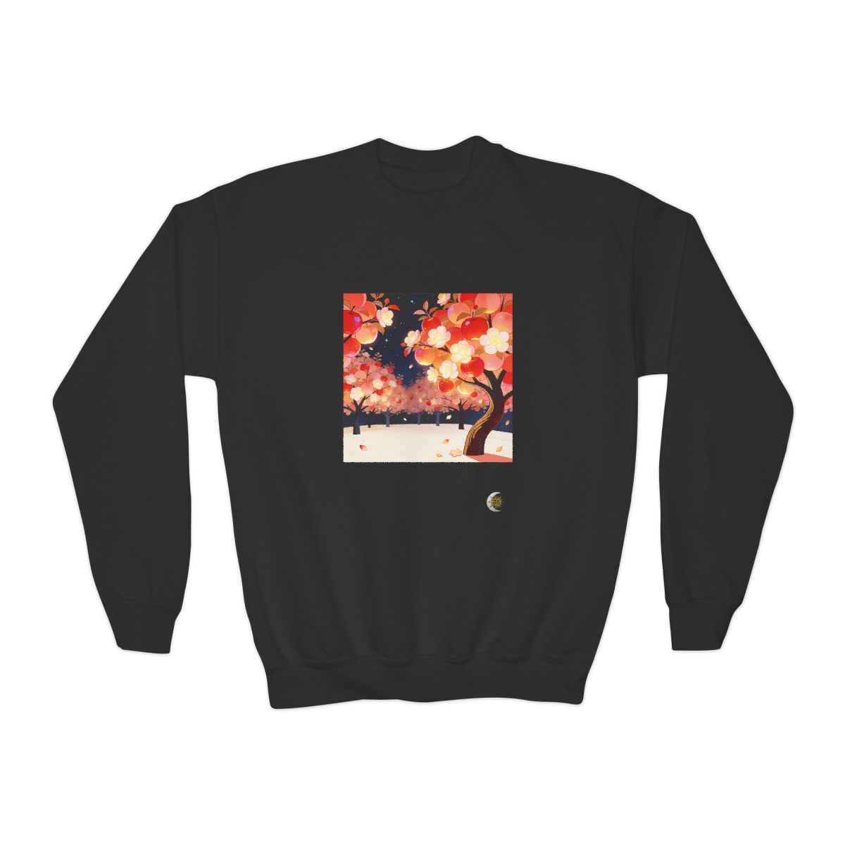 HD Emberblossom Orchard Youth Crewneck Sweatshirt