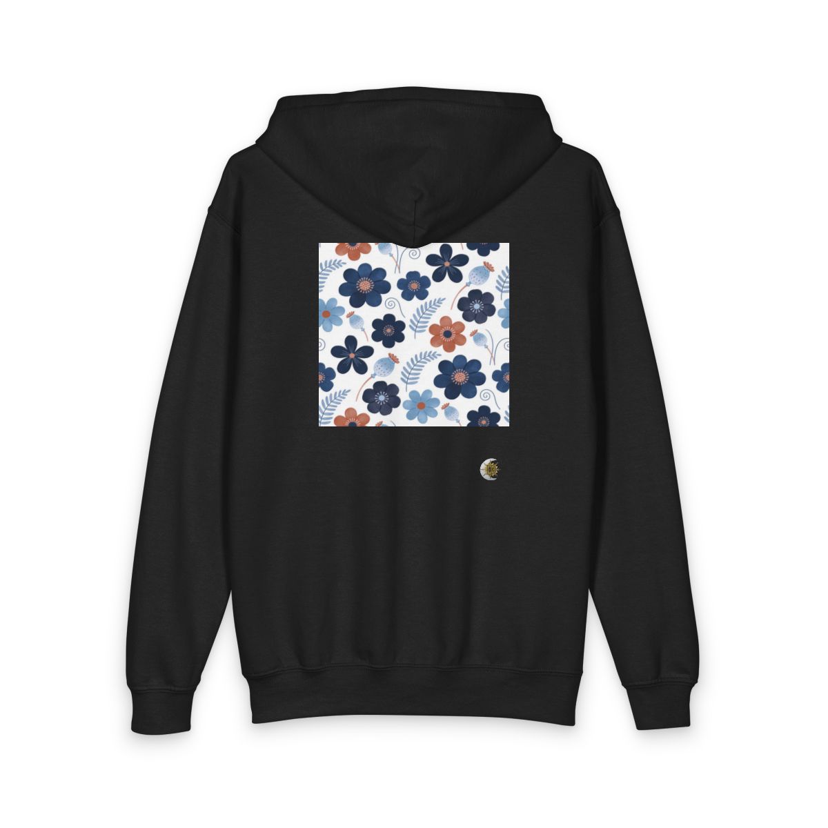 HD Midnight Meadow Florals Youth Heavy Blend Zipped Hoodie