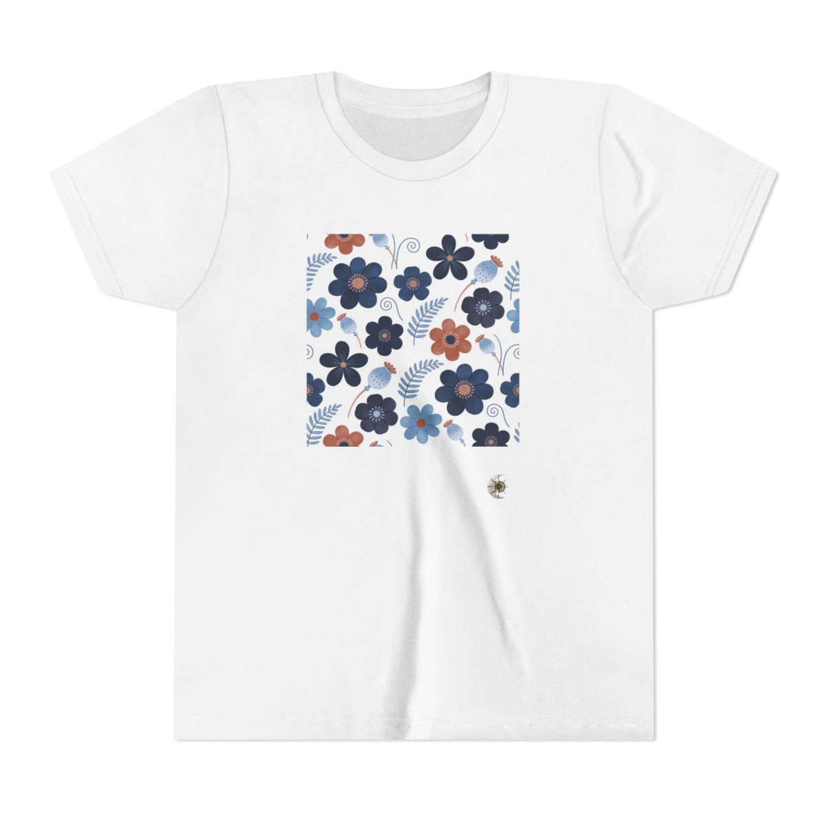 HD Midnight Meadow Florals Youth Short Sleeve Tee