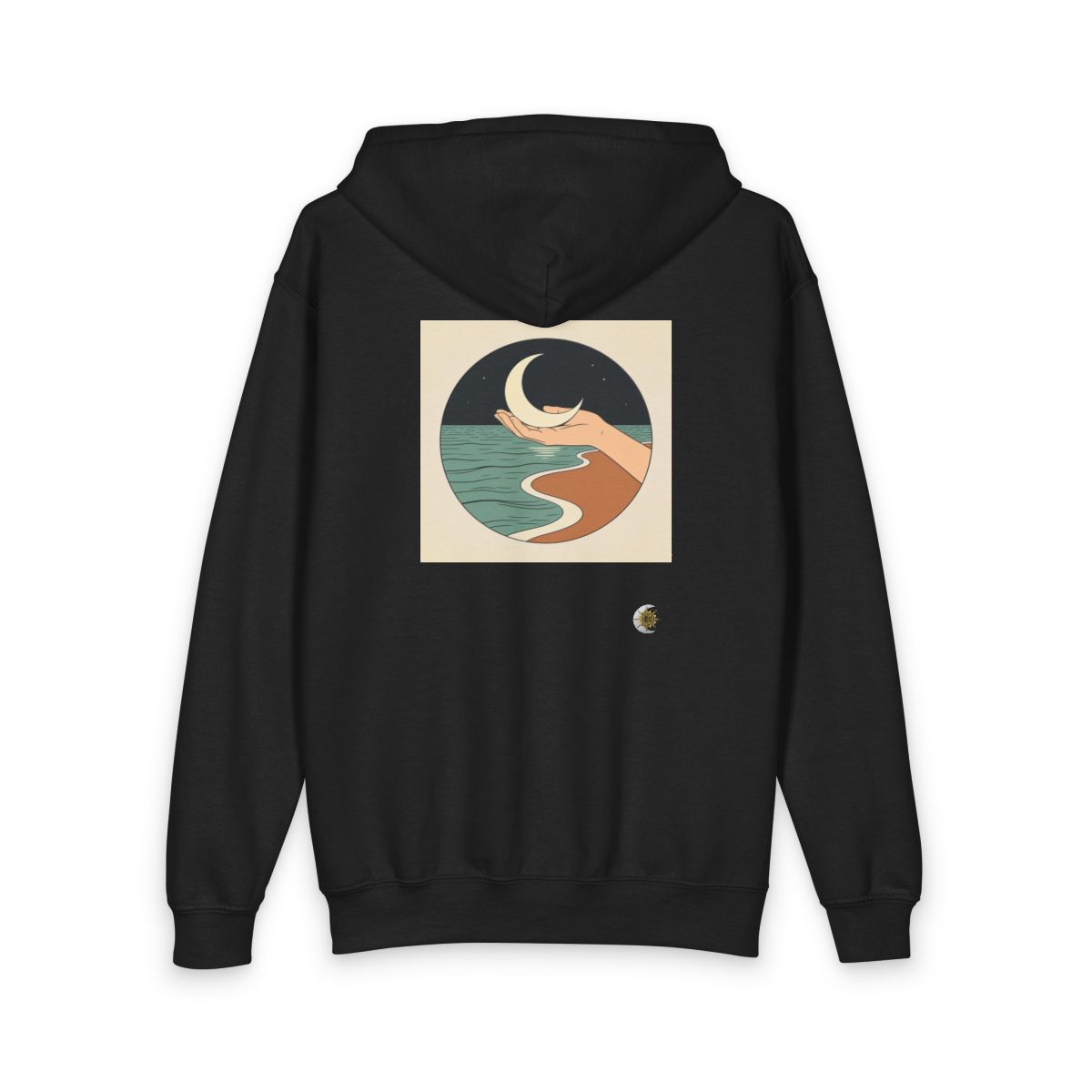 HD Moon in Hand Youth Heavy Blend Zipped Hoodie