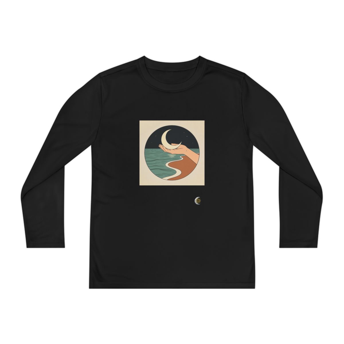 HD Moon in Hand Youth Long Sleeve Competitor Tee