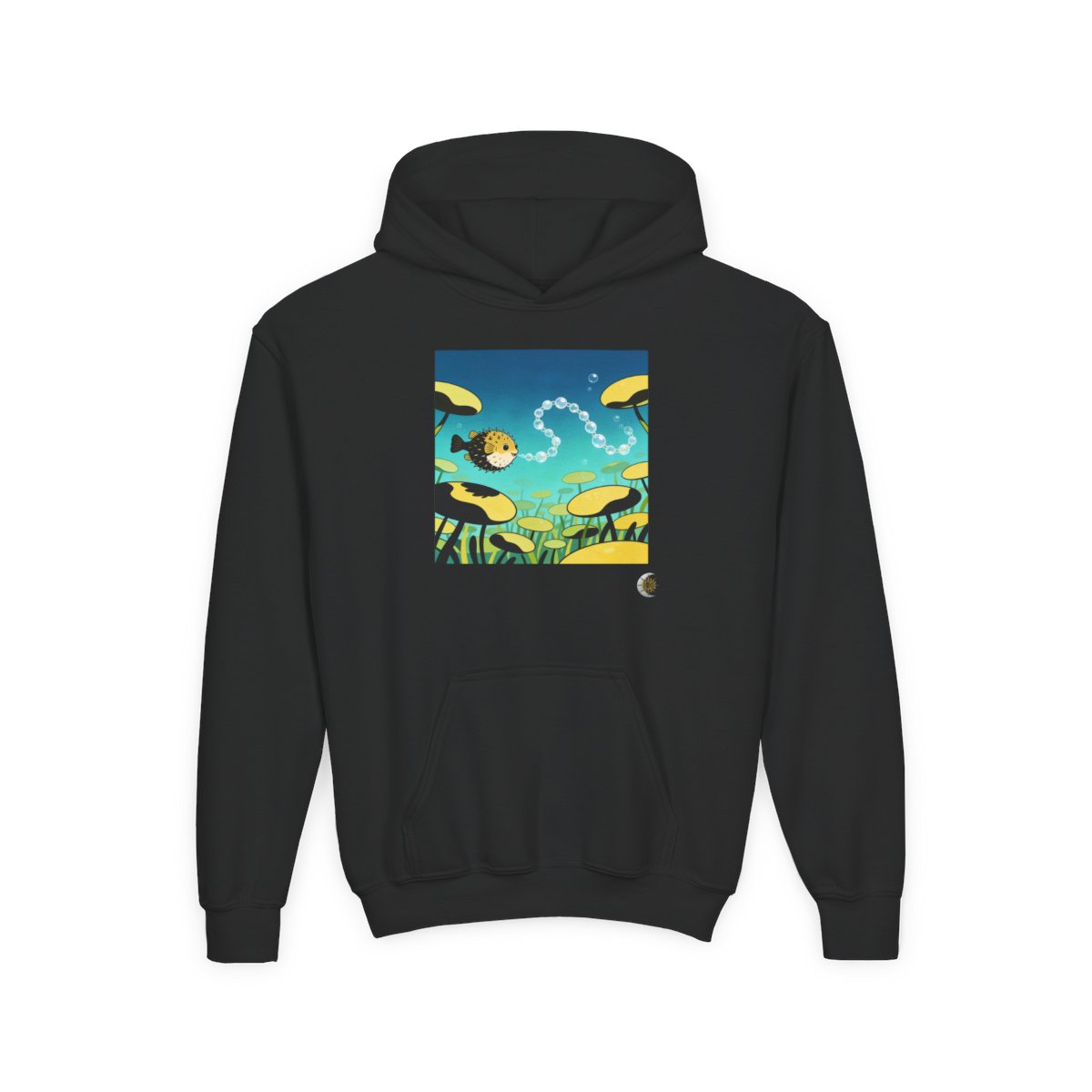HD Bubblefin Meadow Youth Heavy Blend Hooded Sweatshirt