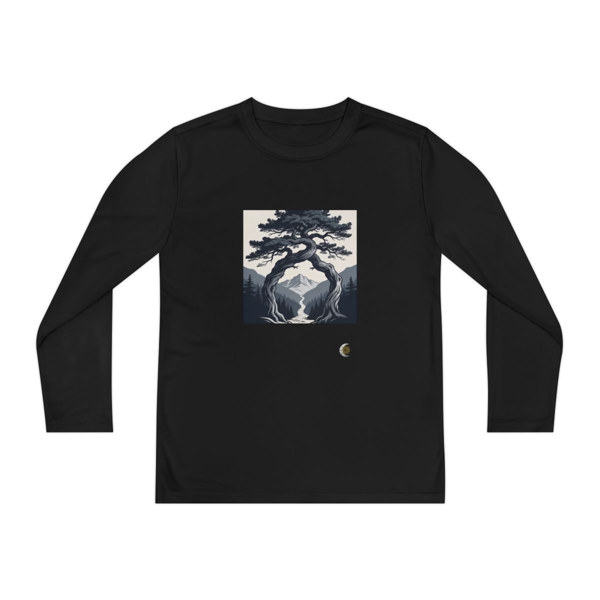HD Twilight Pine Arch Youth Long Sleeve Competitor Tee