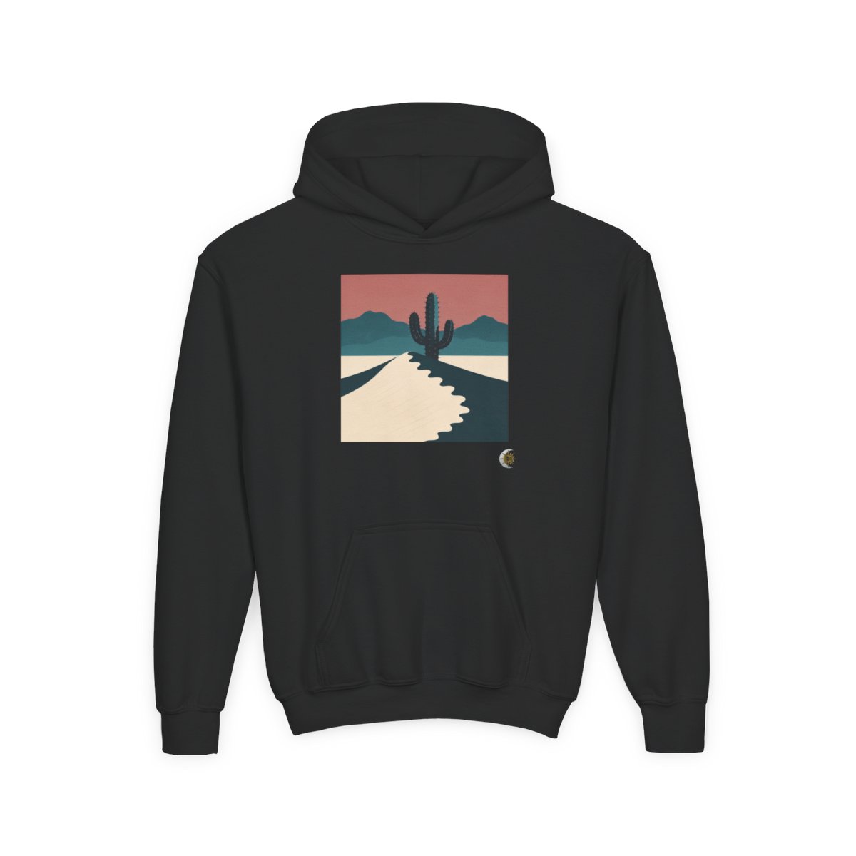 HD Desert Rose Cactus Youth Heavy Blend Hooded Sweatshirt
