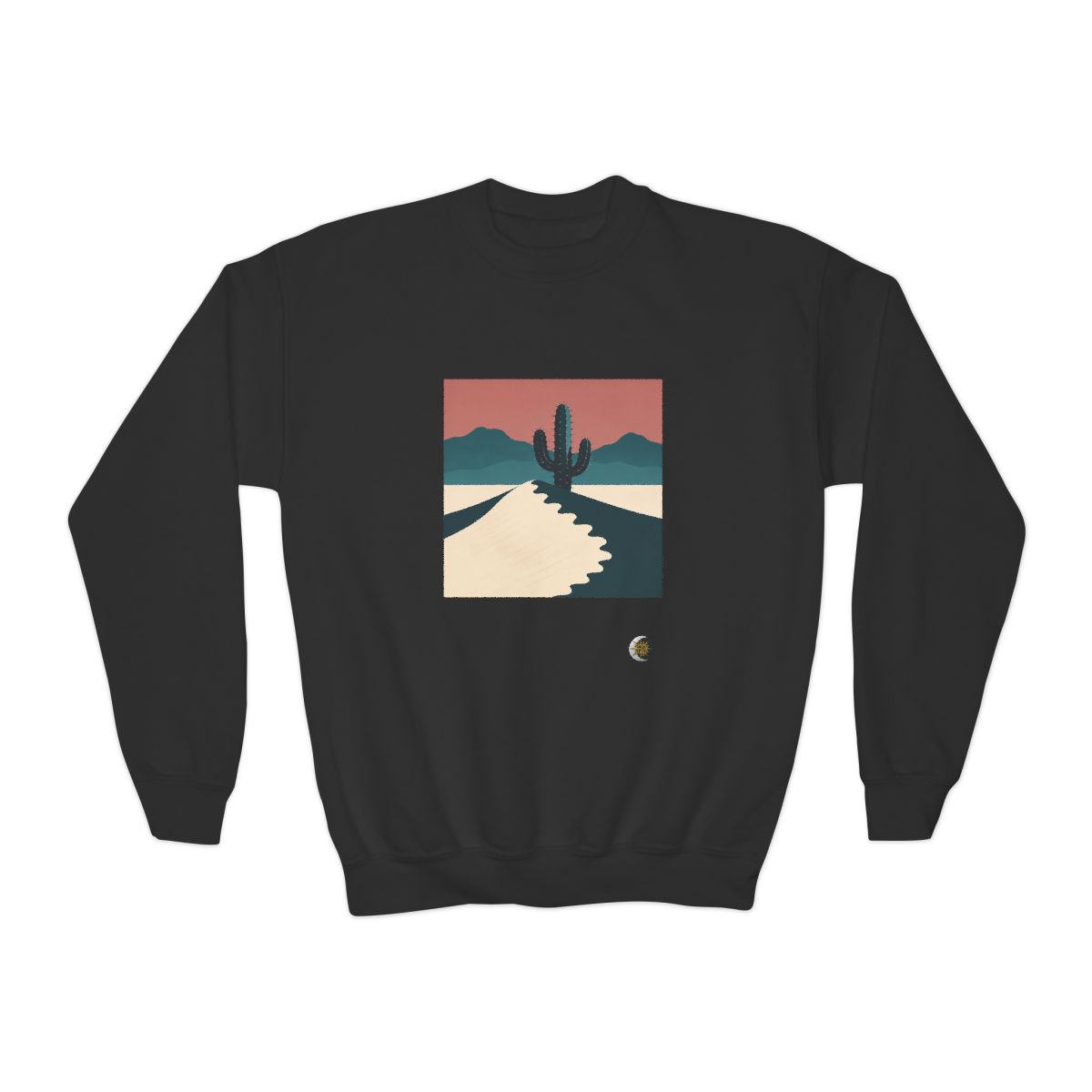 HD Desert Rose Cactus Youth Crewneck Sweatshirt