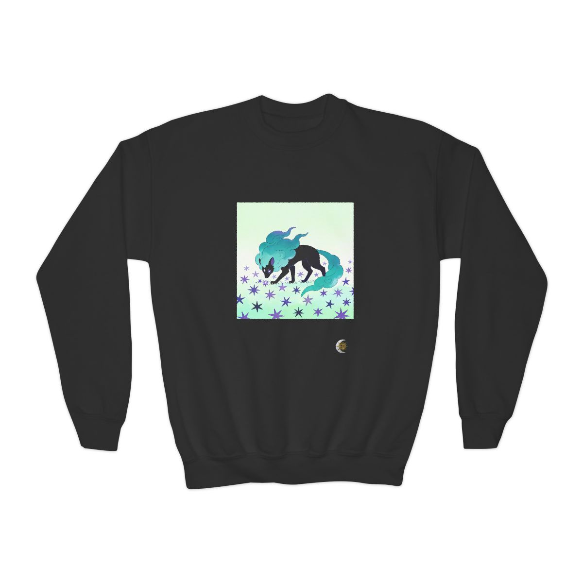 HD Stardrift Wolf Youth Crewneck Sweatshirt
