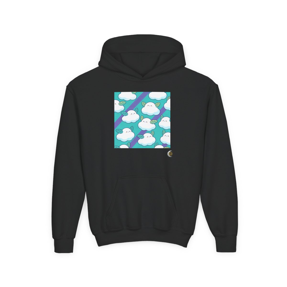 HD Azure Leafclouds Youth Heavy Blend Hooded Sweatshirt