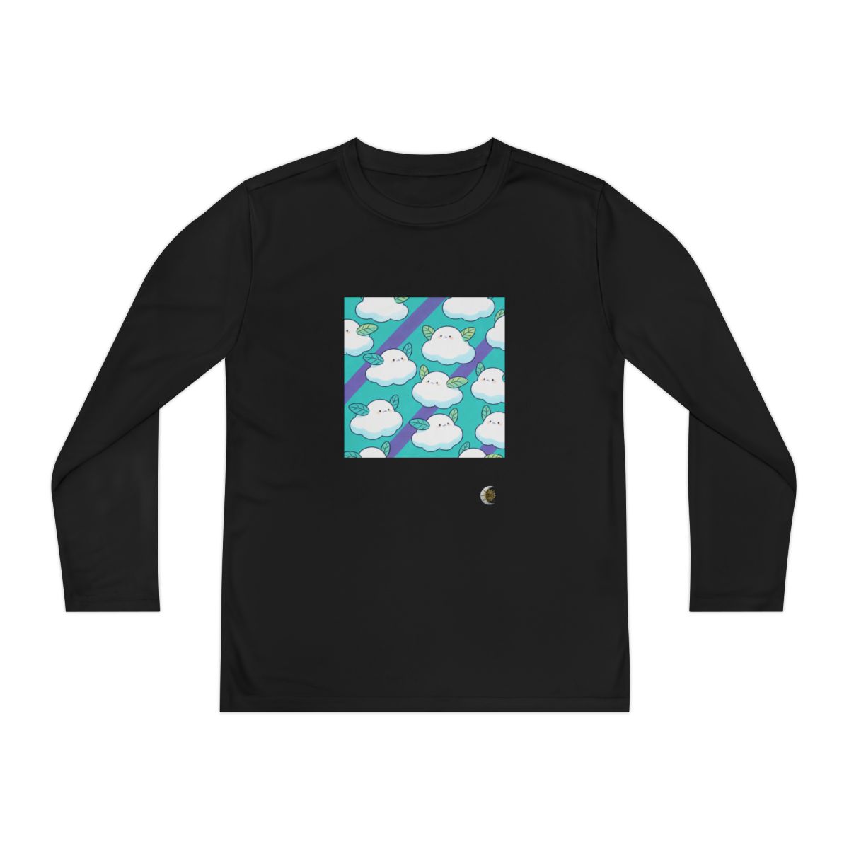 HD Azure Leafclouds Youth Long Sleeve Competitor Tee