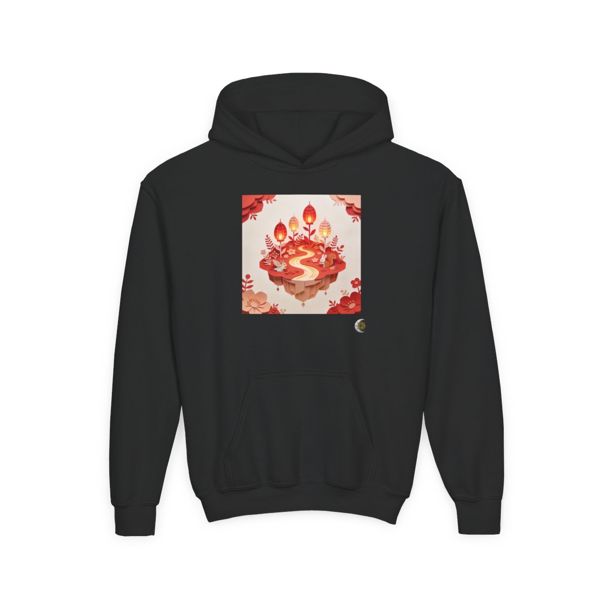 HD Amber Lantern Garden Youth Heavy Blend Hooded Sweatshirt