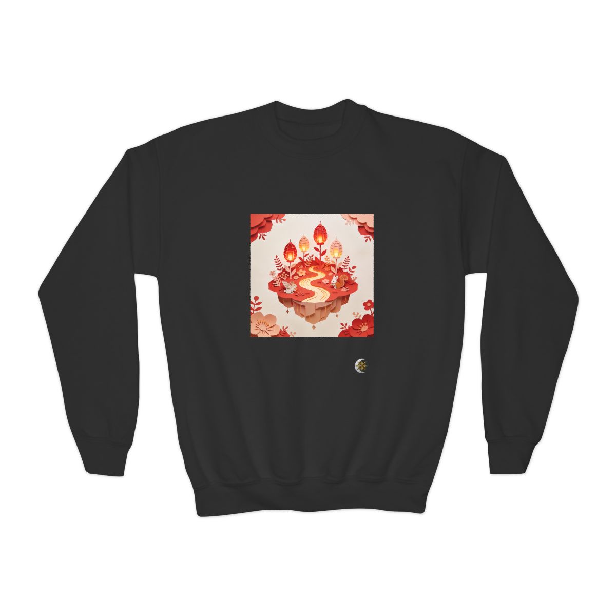 HD Amber Lantern Garden Youth Crewneck Sweatshirt