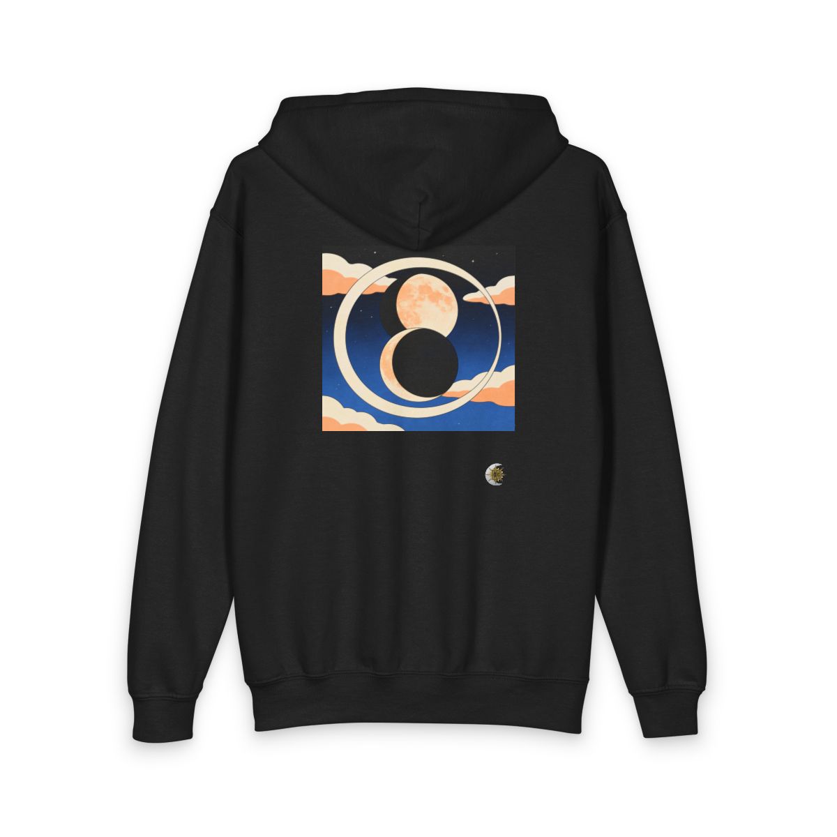 HD Moonrise Orbit Youth Heavy Blend Zipped Hoodie
