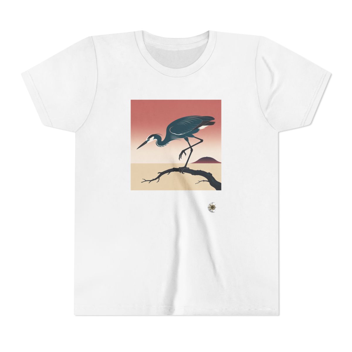 HD Coral Heron Youth Short Sleeve Tee