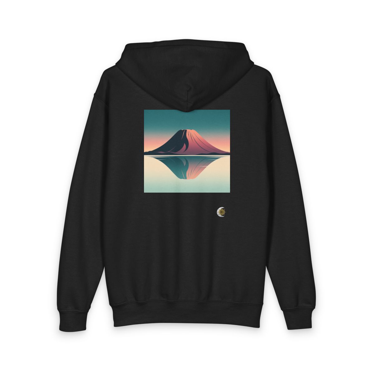 HD Rose Mountain Reflection Youth Heavy Blend Zipped Hoodie