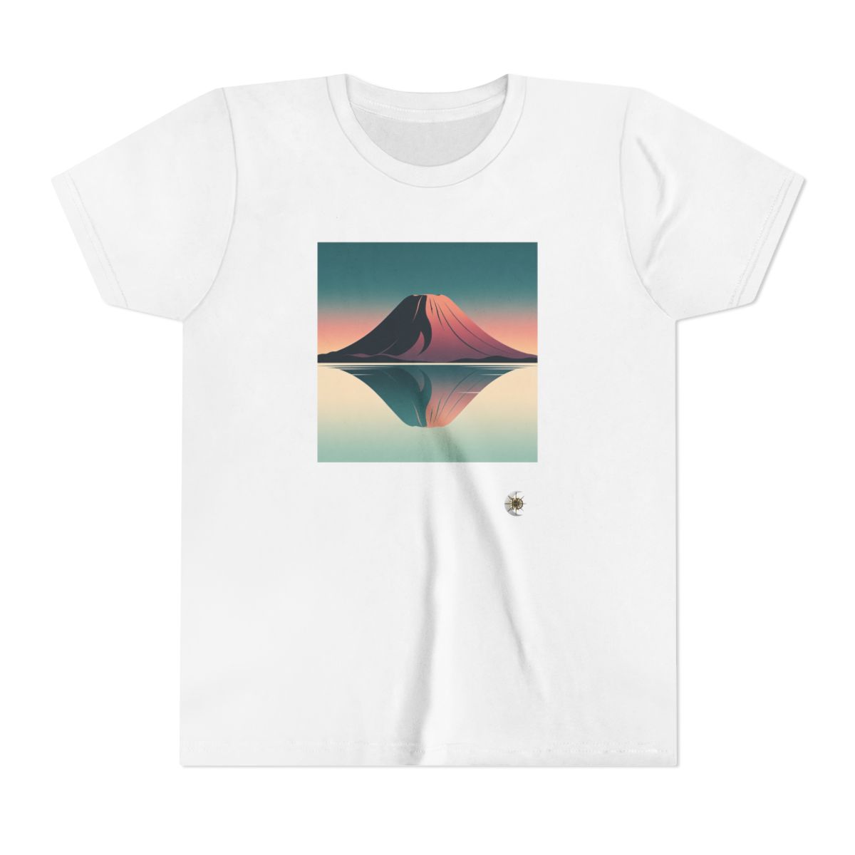 HD Rose Mountain Reflection Youth Short Sleeve Tee