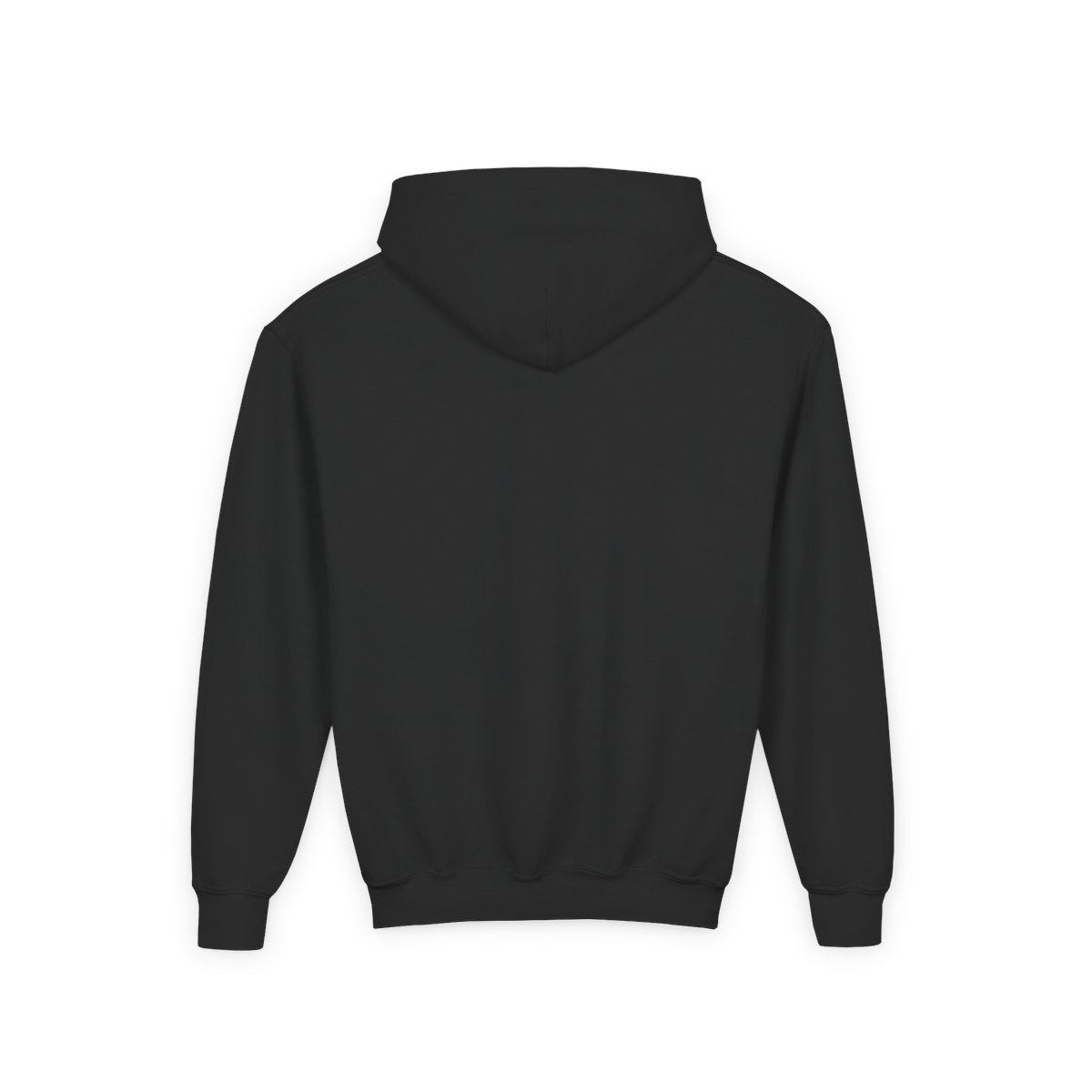 HD Golden Starpath Youth Heavy Blend Hooded Sweatshirt, back view.