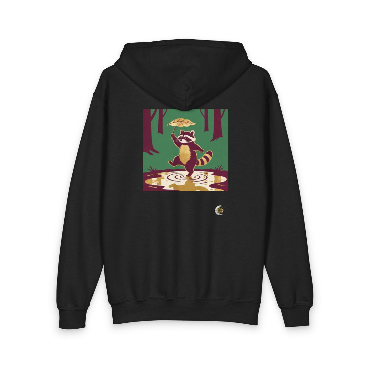 HD Leafstep Raccoon Youth Heavy Blend Zipped Hoodie