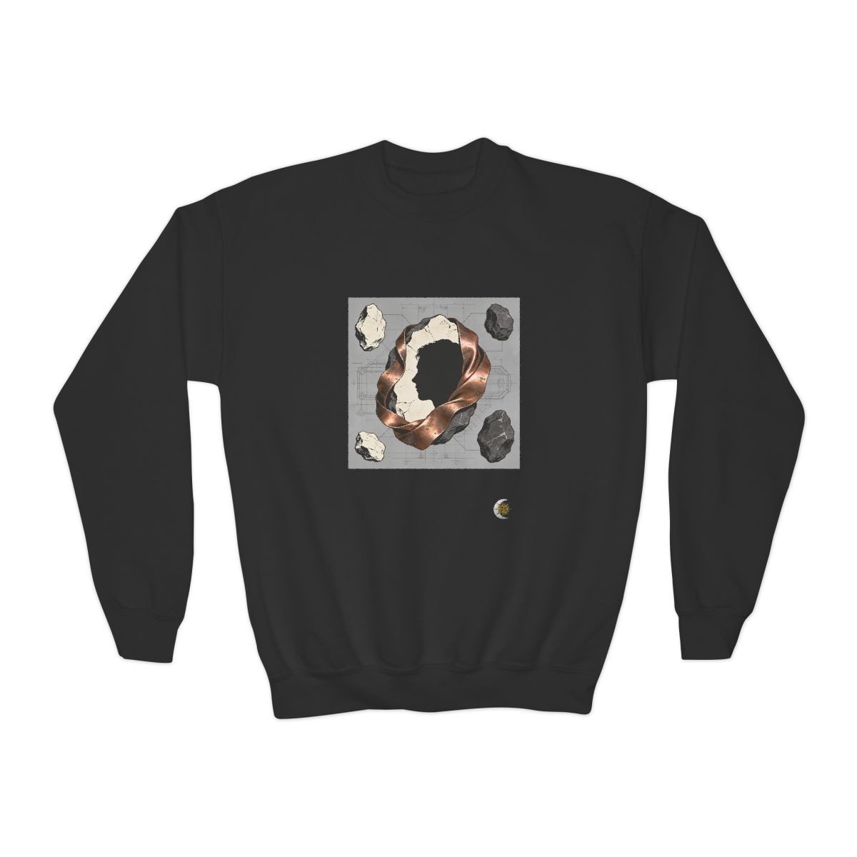 HD Copperstone Silhouette Youth Crewneck Sweatshirt