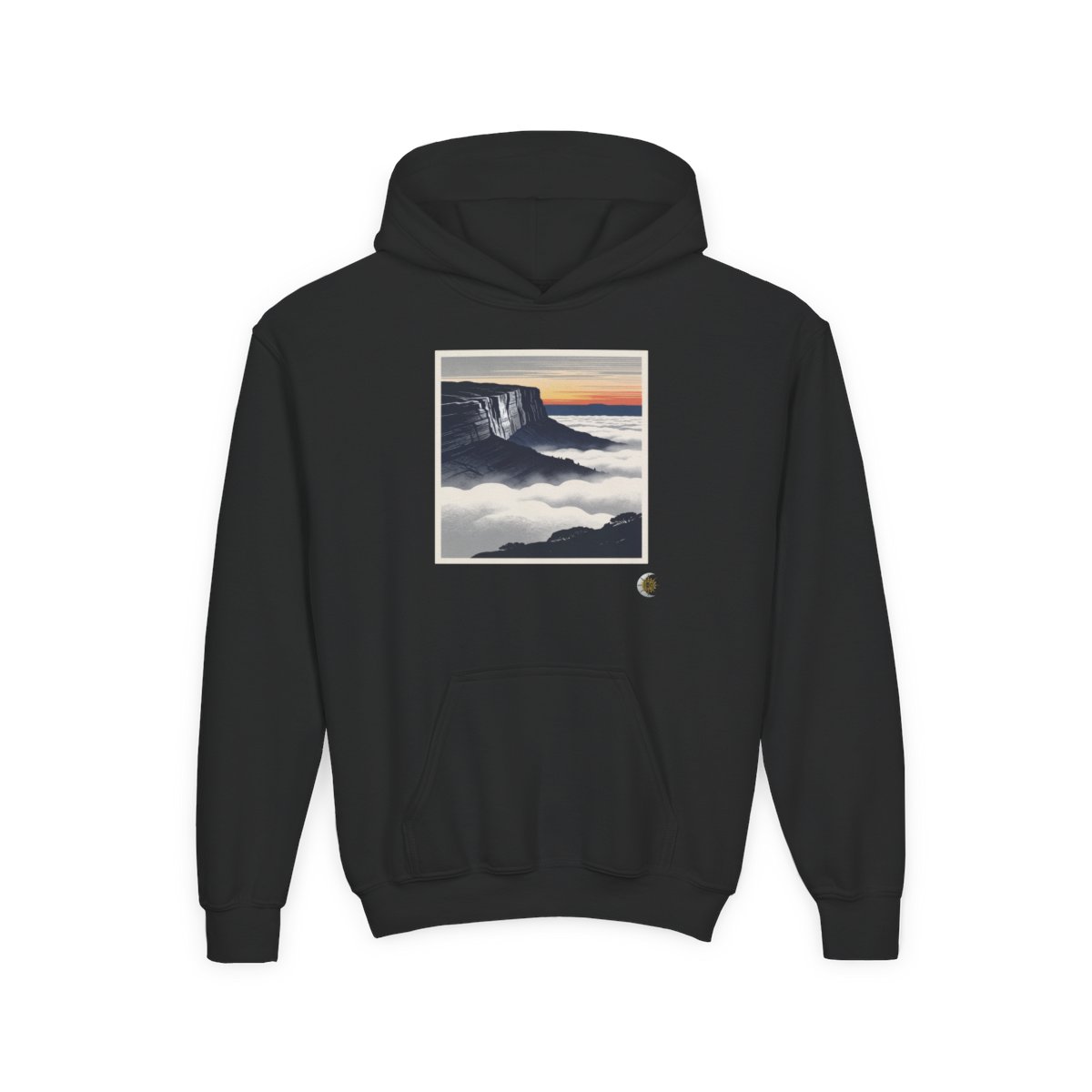 HD Cloudsea Cliffs Youth Heavy Blend Hooded Sweatshirt