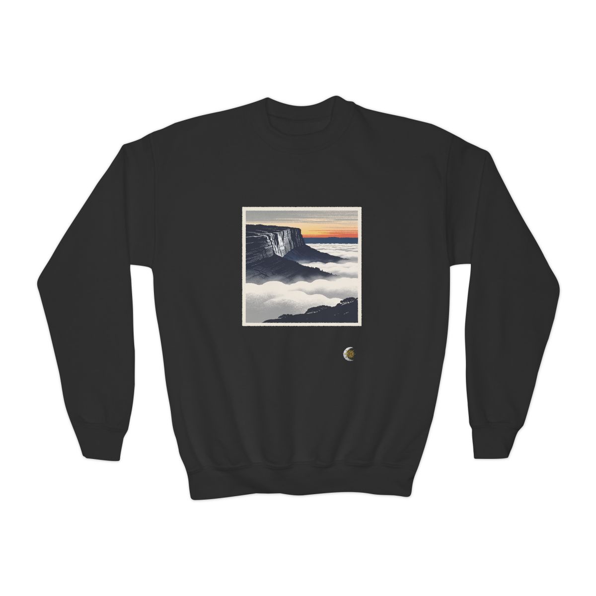 HD Cloudsea Cliffs Youth Crewneck Sweatshirt